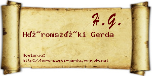 Háromszéki Gerda névjegykártya